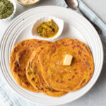 Pumpkin Paratha ready to eat