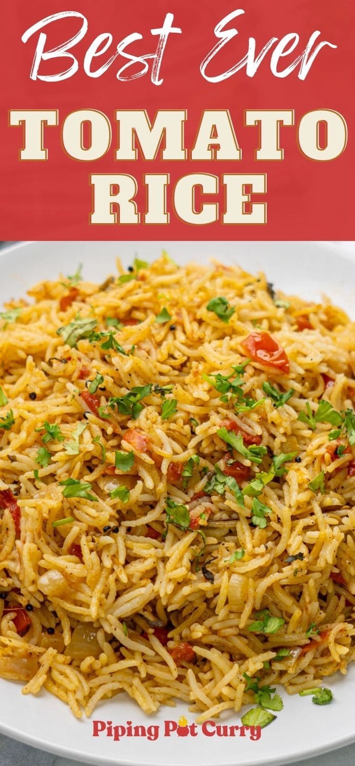 Tomato Rice (Thakkali Sadam) - Piping Pot Curry