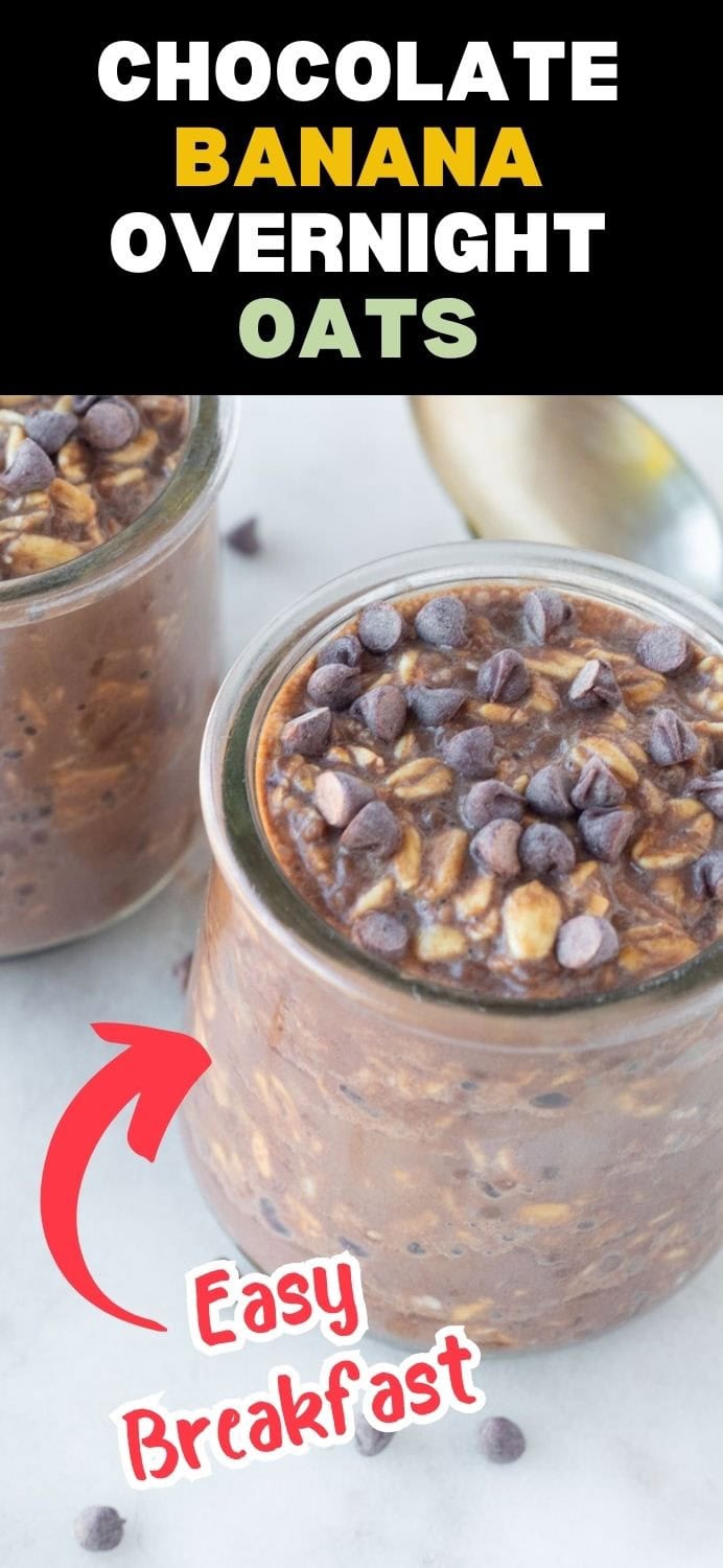 Chocolate Banana Overnight Oats - Piping Pot Curry