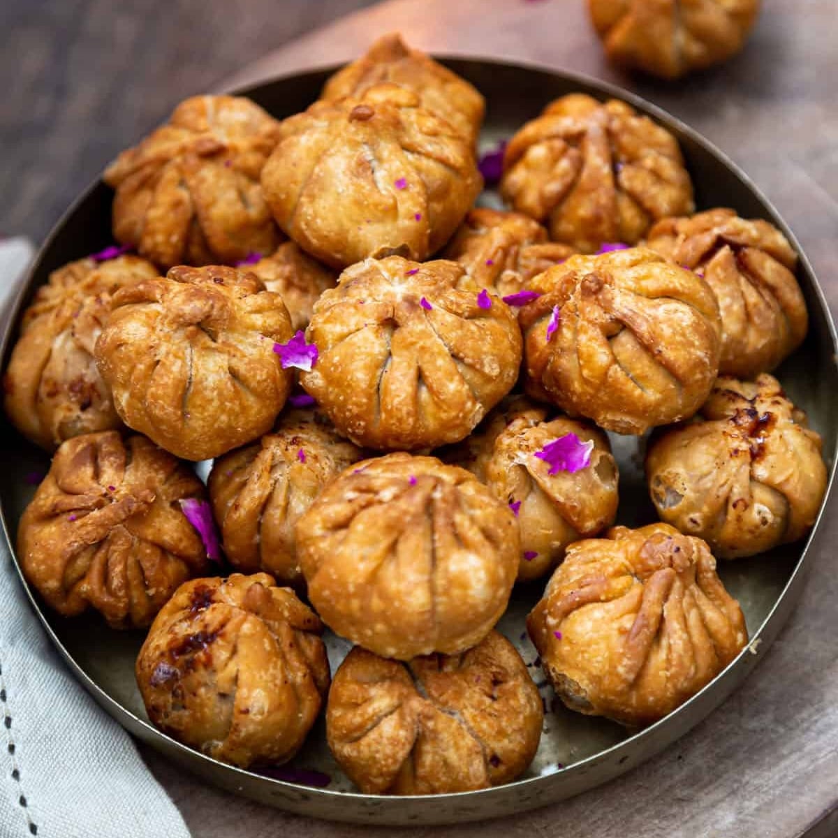 Fried Modak in a plate 
