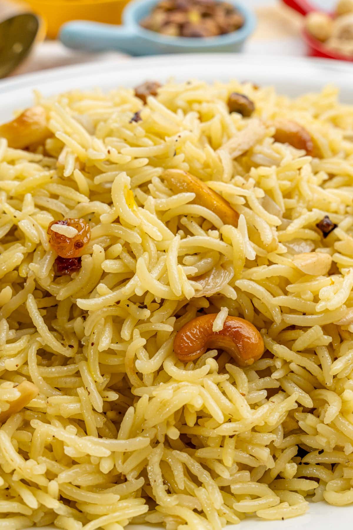 close up shot of saffron rice