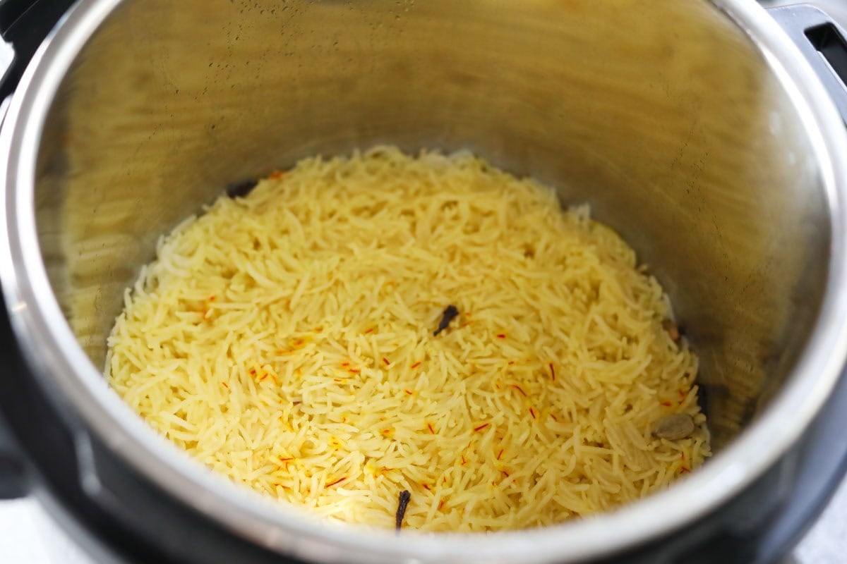 cooked zarda sweet rice in instant pot