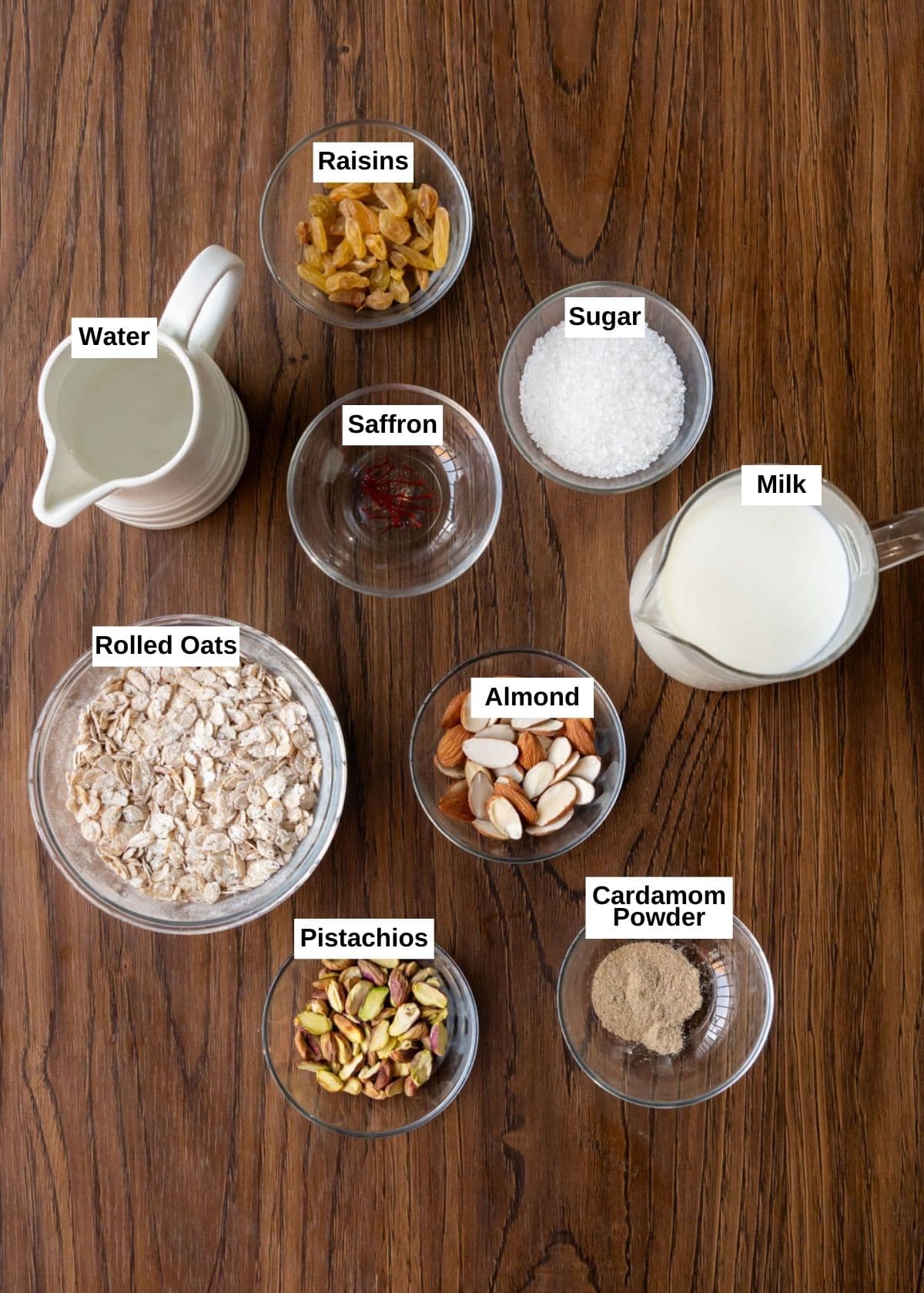 Rolled oats kheer ingredients