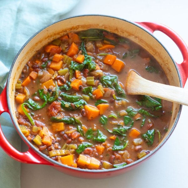 adzuki bean soup in a pot