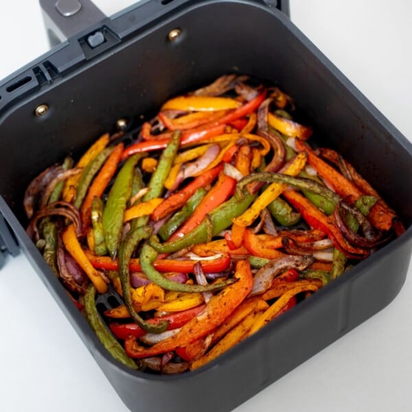 Cooked Fajita Veggies in the the air fryer