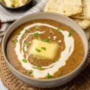 Dal Makhani ready to serve in a bowl