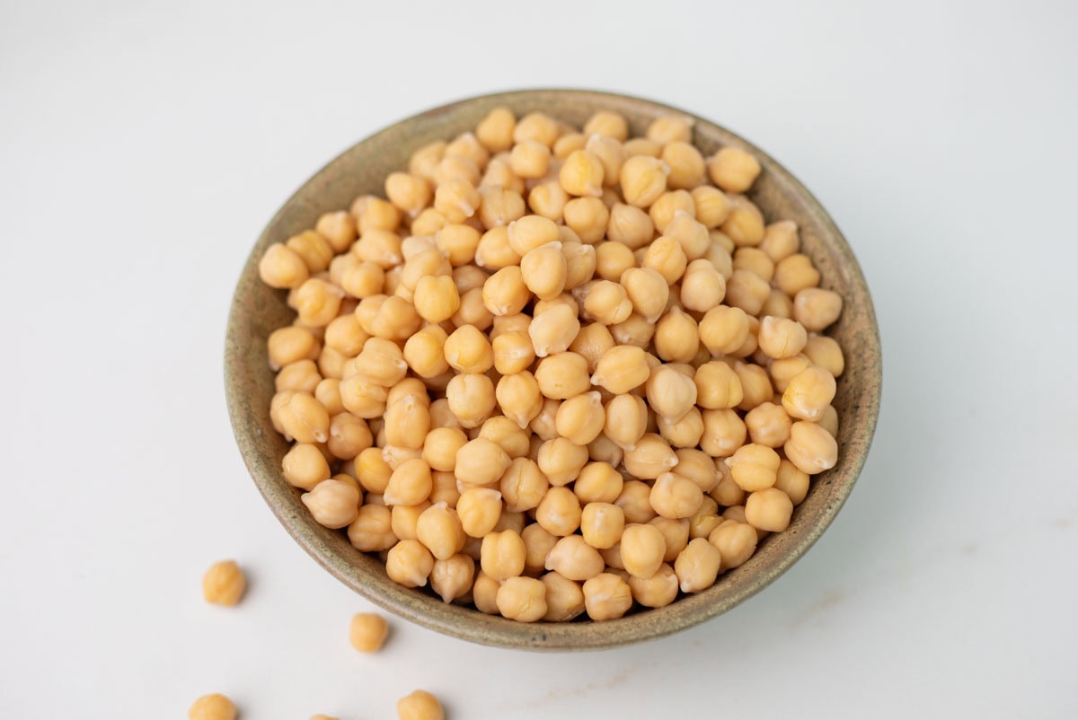 Perfectly cooked instant pot chickpeas.