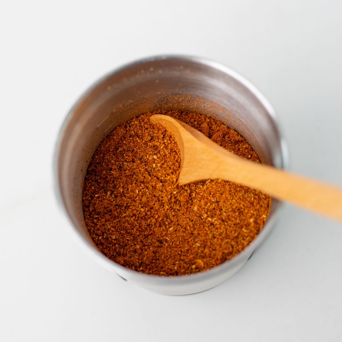 ground Chettinad Masala in spice grinder
