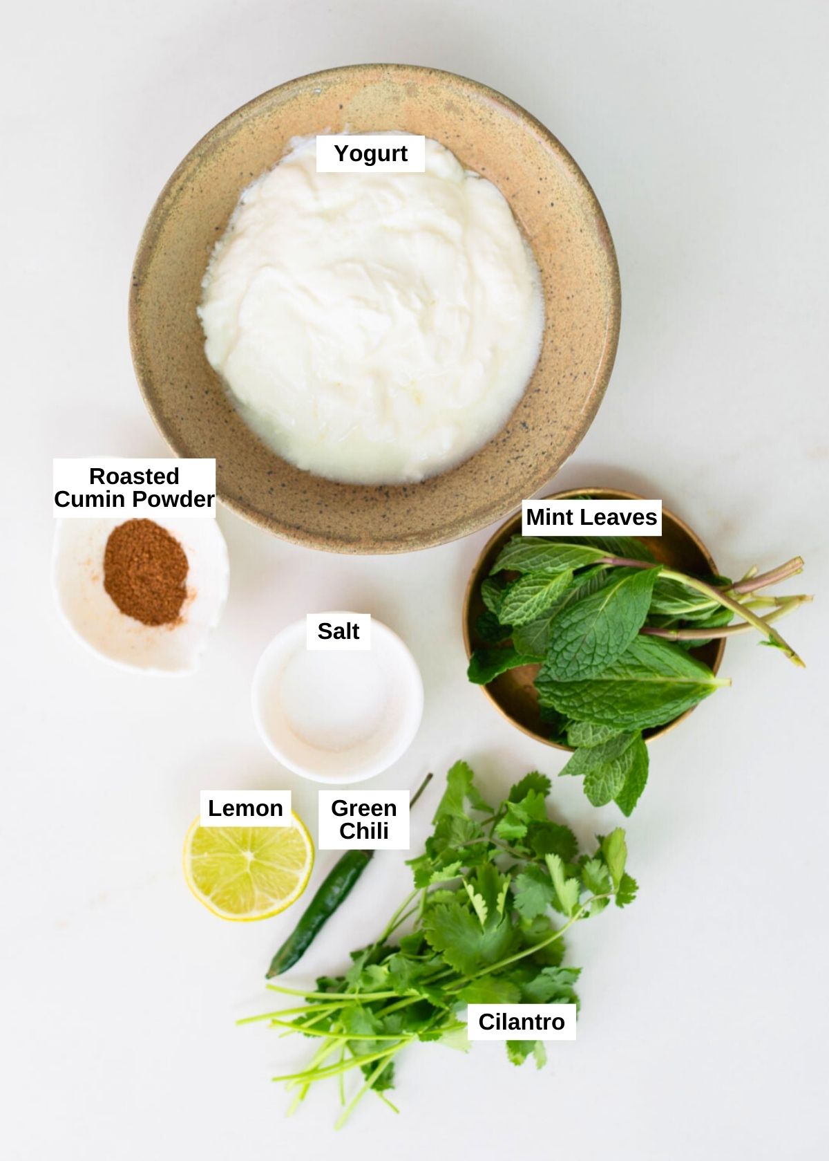 Mint Raita ingredients