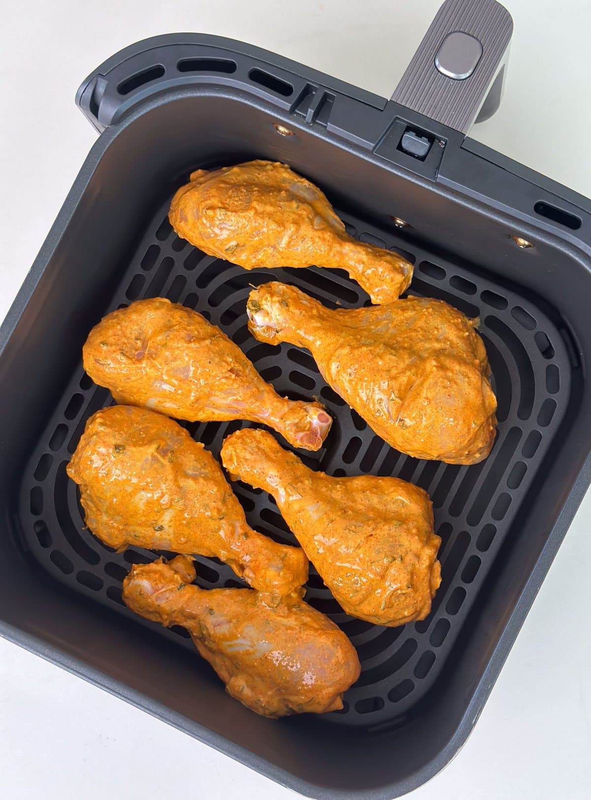 tandoori chicken ready to cook using an air fryer