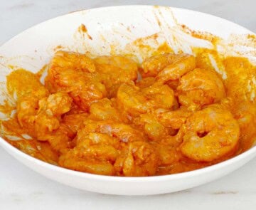 Marinated shrimp for tandoori shrimp recipe