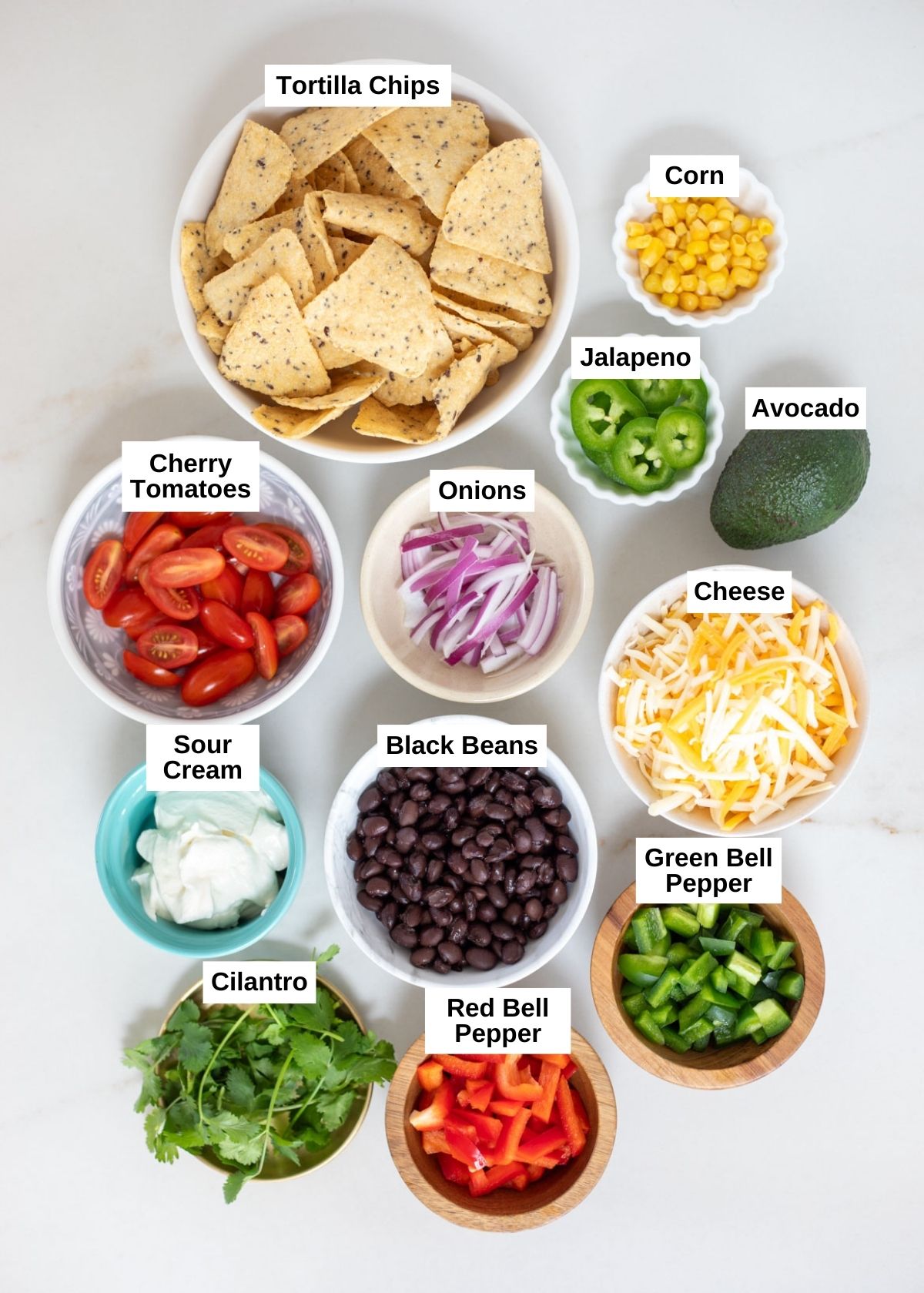 Air fryer nachos ingredients