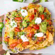 ready to serve air fryer nachos