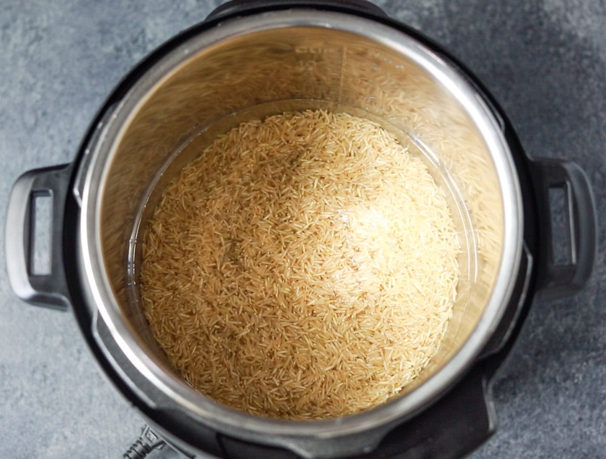Brown Rice with water in the instant pot