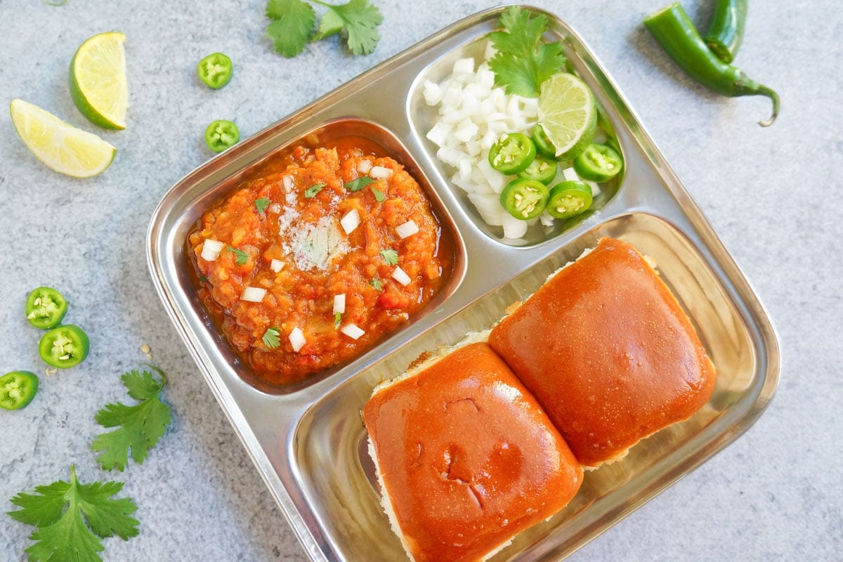 Pav Bhaji served in a plate