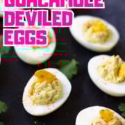 Guacamole deviled eggs