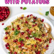 Chickpea Chaat on a white plate