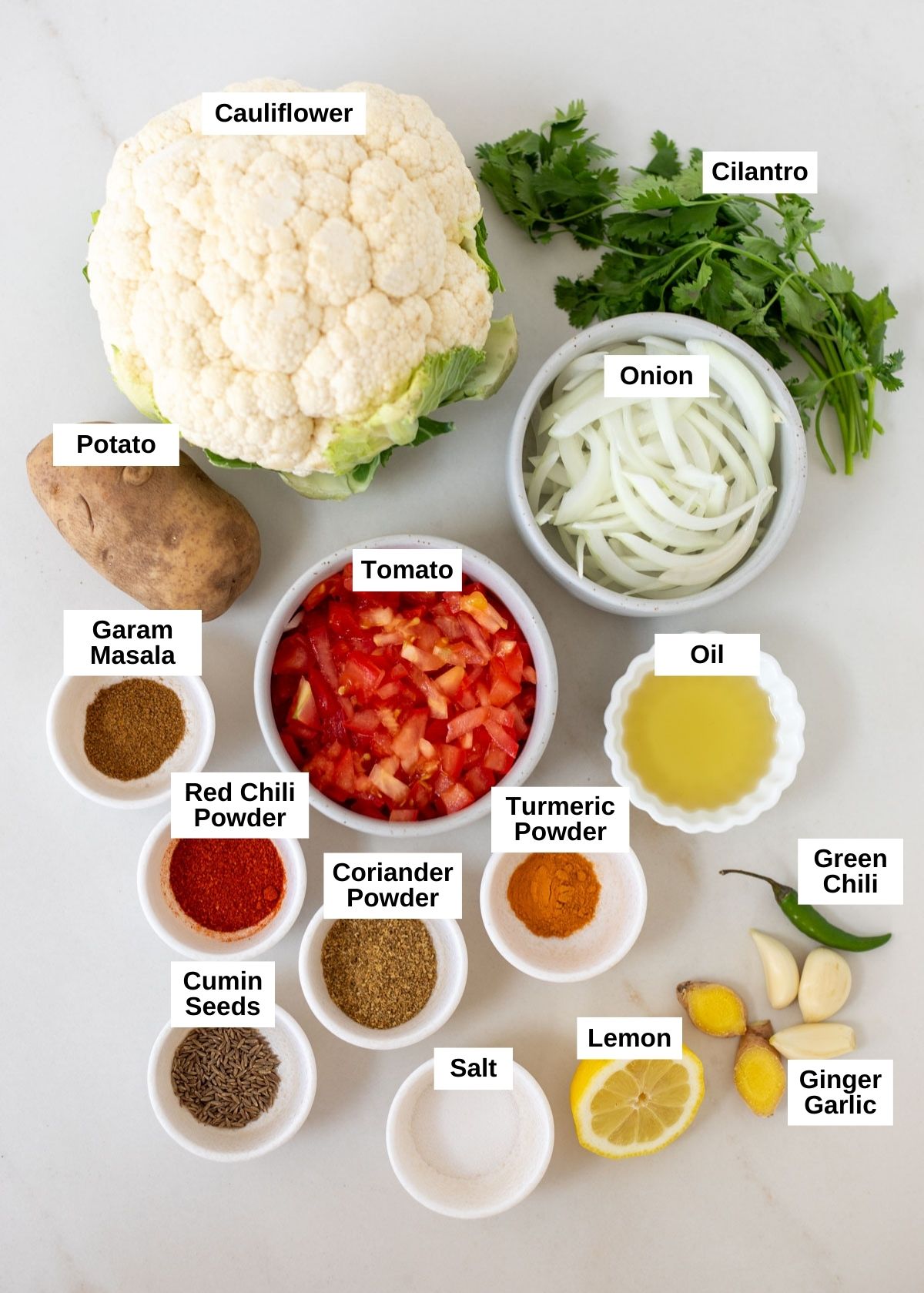 Aloo gobi ingredients