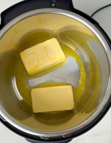 Melt butter in the instant pot