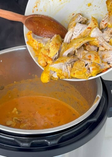 Put the chicken back into the Instant Pot