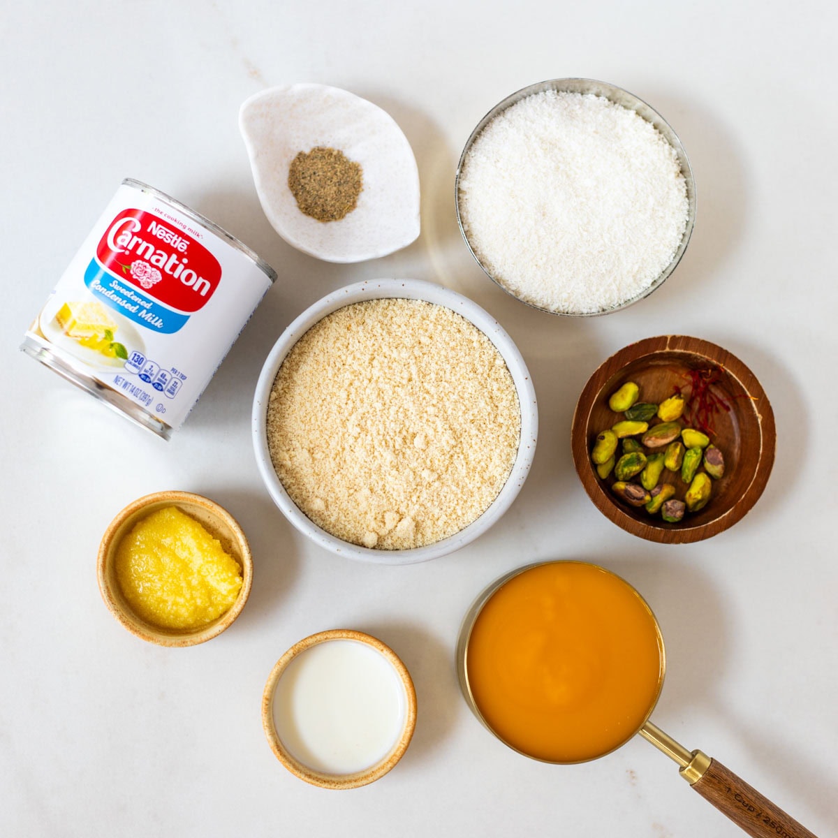 Mango Coconut Almond Ladoo Ingredients