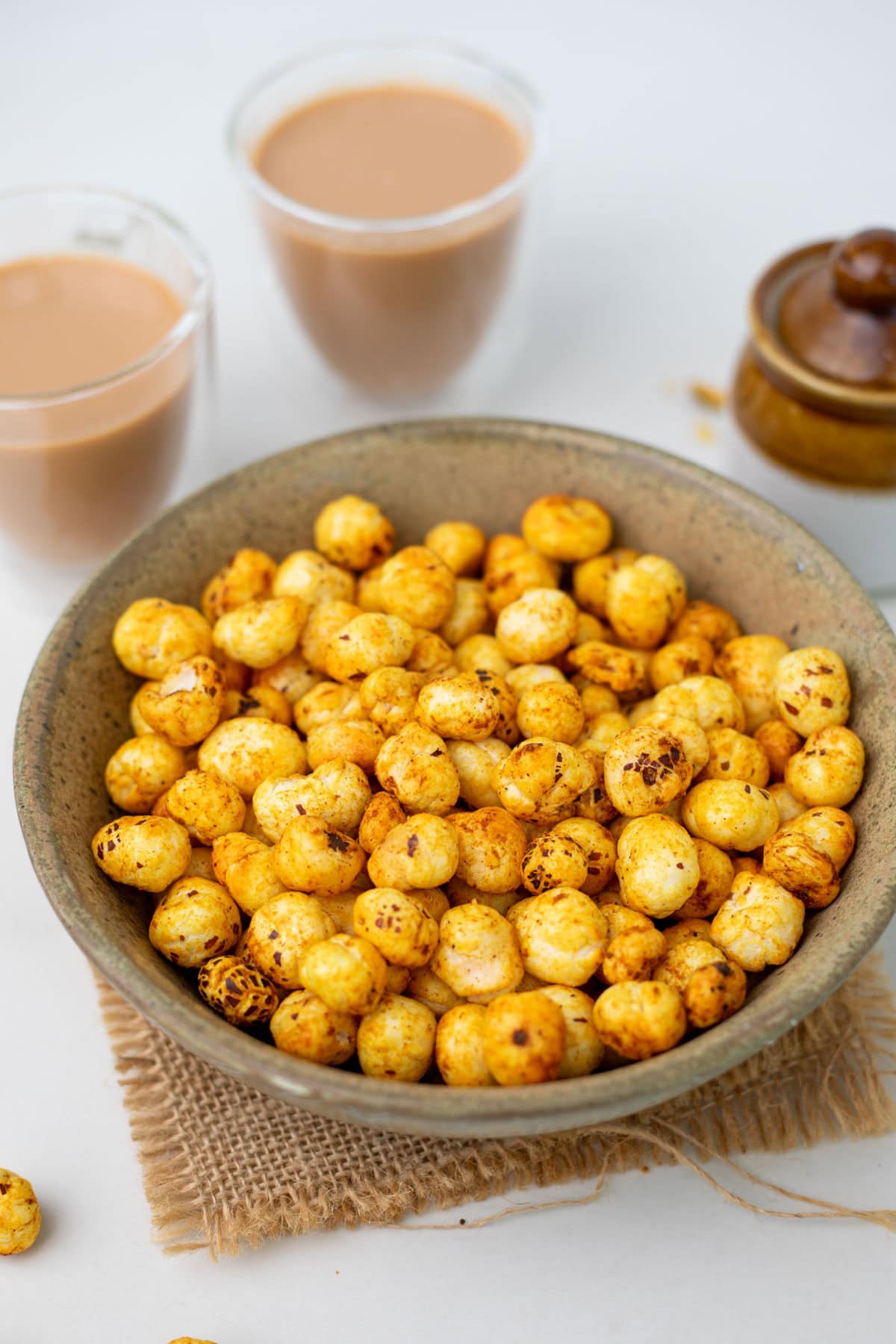 A bowl of roasted makhana