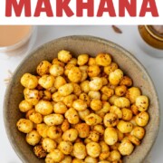 Roasted Makhana in a brown bowl