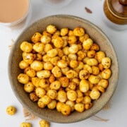 Roasted spicy makhana in a bowl