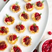 Easy homemade holiday cranberry chutney brie bites