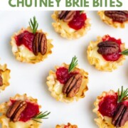 A platter of cranberry chutney brie bites