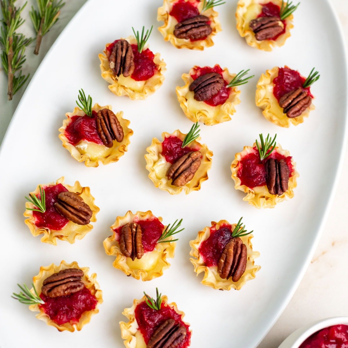 Easy to make Holiday cranberry brie bites