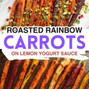 A Platter of Roasted Rianbow carrots