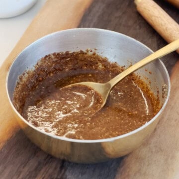 Mixed spices in a small bowl for kala chana recipe