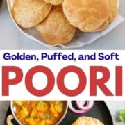 Soft and puff poori