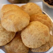 closeup shot of poori recipe