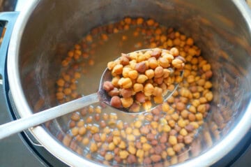 Cooked kala chana in the instant pot