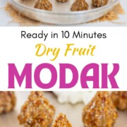 Dry fruit modak in a bowl