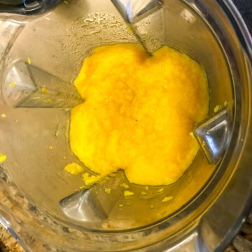 Pumpkin puree blended in a vitamix.